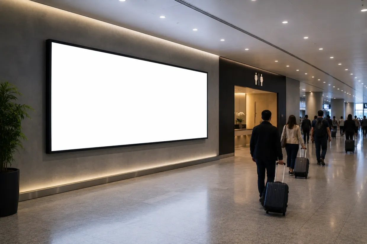 mídia digital para campanhas em aeroporto internacional; formato de mídia a consultar no Aeroporto Internacional de Natal (NAT)